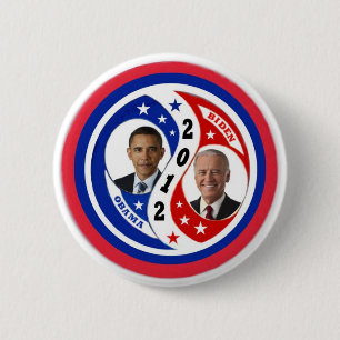 Chapa Redonda De 5 Cm Reelija a Obama Biden 2012