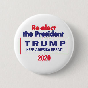 Chapa Redonda De 5 Cm Reelija al presidente TRUMP 2020