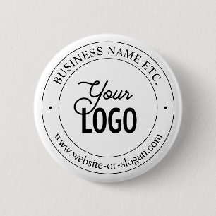 Chapa Redonda De 5 Cm Reemplazo de logotipo fácil y texto personalizable