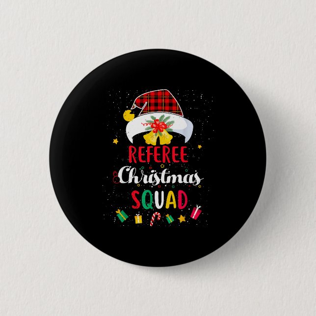 Chapa Redonda De 5 Cm Referee Christmas Squad Santa Hat Umre Match  (Anverso)