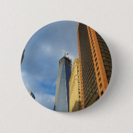 Chapa Redonda De 5 Cm Reflejos de rascacielos de Nueva York