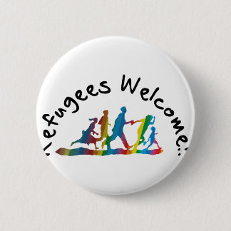 Chapa Redonda De 5 Cm Refugees Welcome