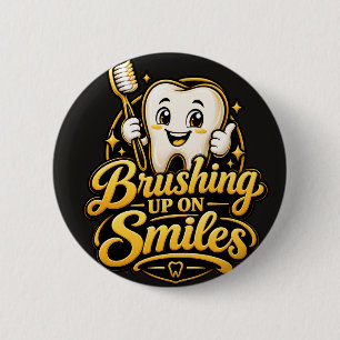 Chapa Redonda De 5 Cm Regalando Sonrisas Regalo de Dentista Adorable