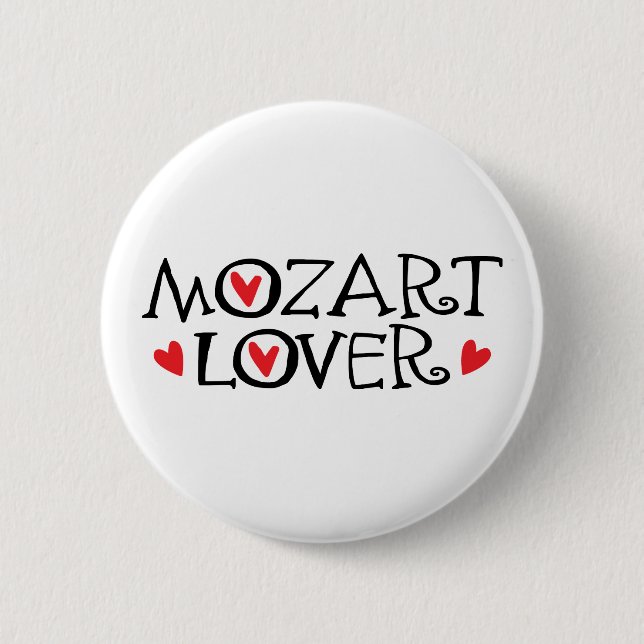 Chapa Redonda De 5 Cm Regalo clásico del amante de Mozart (Anverso)