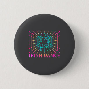 Chapa Redonda De 5 Cm Regalo de bailarín retro de danza irlandesa
