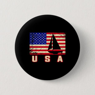 Chapa Redonda De 5 Cm Regalo de bandera americana de vela para mujeres