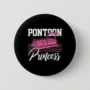 Chapa Redonda De 5 Cm Regalo de barco de la princesa Pontoon Captain Lak