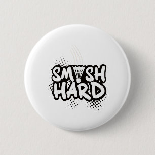 Chapa Redonda De 5 Cm Regalo de campeón duro de mecha de bádminton