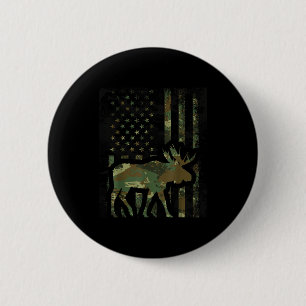 Chapa Redonda De 5 Cm Regalo de Camuflaje de la Bandera Americana para C
