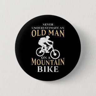 Chapa Redonda De 5 Cm Regalo de ciclismo de montaña para viejo ciclista