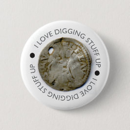 Chapa Redonda De 5 Cm Regalo de detección metalizado de la insignia del