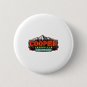 Chapa Redonda De 5 Cm Regalo de esquí Cooper Leadville Colorado recuerdo