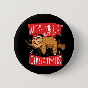 Chapa Redonda De 5 Cm Regalo de frase de perezoso de Navidad para amante