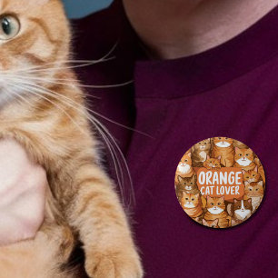 Chapa Redonda De 5 Cm Regalo de gatos Ginger Ginger, amante del gato nar