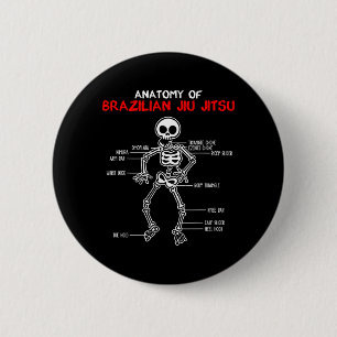 Chapa Redonda De 5 Cm Regalo de Grappling de MMA Anatomía de BJJ Jiu Jit
