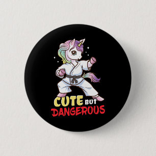 Chapa Redonda De 5 Cm Regalo de Karate Taekwondo Unicornio
