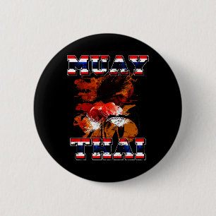 Chapa Redonda De 5 Cm Regalo de luchador de boxeo tailandés Tailandia Mu