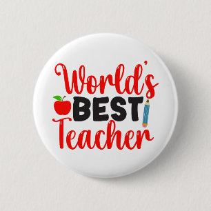 Chapa Redonda De 5 Cm Regalo de Manzana para la Escuela del Mejor Profes