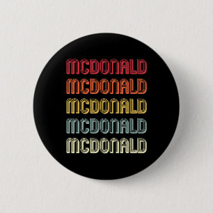 Chapa Redonda De 5 Cm Regalo de Mcdonald Apellido Divertido Retro Vintag