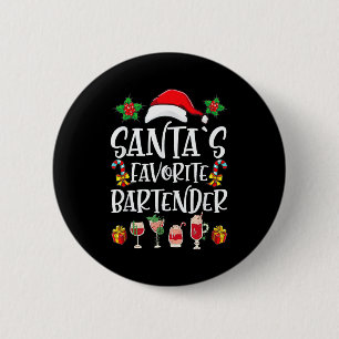 Chapa Redonda De 5 Cm Regalo de Navidad para Bartender El Bartender Favo