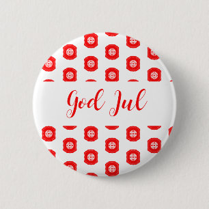 Chapa Redonda De 5 Cm Regalo de patrón escandinavo de Navidad de Dios Ju