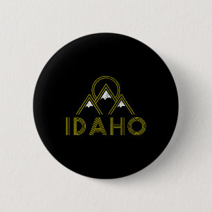 Chapa Redonda De 5 Cm Regalo de recuerdo de Idaho Vintage Retro Montañas