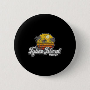 Chapa Redonda De 5 Cm Regalo de surf vintage de Tybee Island Ga Retro 70
