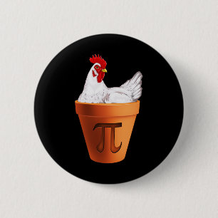 Chapa Redonda De 5 Cm Regalo del Día de Pi de Olla de Pollo Hombres Muje