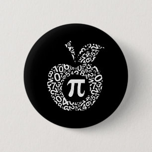 Chapa Redonda De 5 Cm Regalo del día del Rótulo Apple Pi Algebra Math Fu