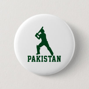 Chapa Redonda De 5 Cm Regalo Deportes Cricketer Tsman Pakistán Cricket
