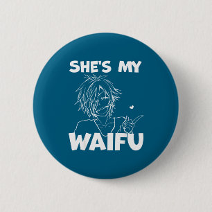 Chapa Redonda De 5 Cm Regalo divertido de anime para pareja novio Waifu