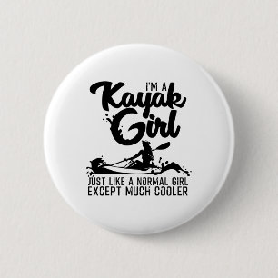 Chapa Redonda De 5 Cm Regalo divertido de kayak para mujeres Cool Kayak