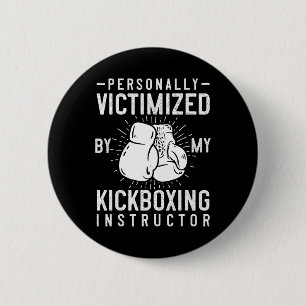 Chapa Redonda De 5 Cm Regalo divertido de kickboxing para entrenamiento