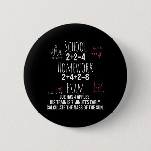 Chapa Redonda De 5 Cm Regalo Divertido De Matemáticas Para Chicas Adoles
