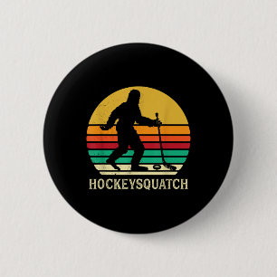 Chapa Redonda De 5 Cm Regalo divertido de Sasquatch de hockey Pie de gra