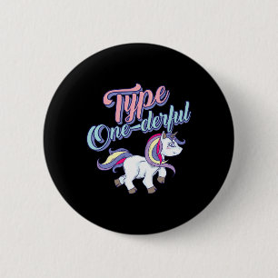 Chapa Redonda De 5 Cm Regalo divertido diabético de unicornio genial tip
