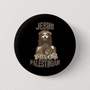 Chapa Redonda De 5 Cm Regalo divertido Jesús cristiano palestino