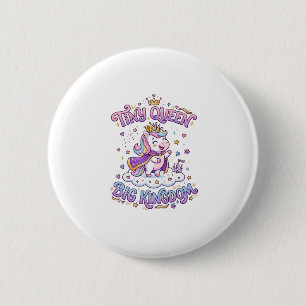 Chapa Redonda De 5 Cm Regalo Idea Pegatina Pequeña Reina Unicornio Gran 