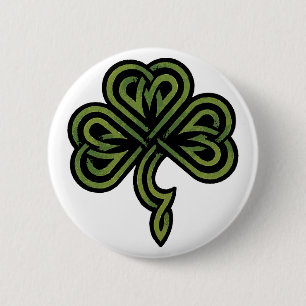 Chapa Redonda De 5 Cm Regalo irlandés del trébol