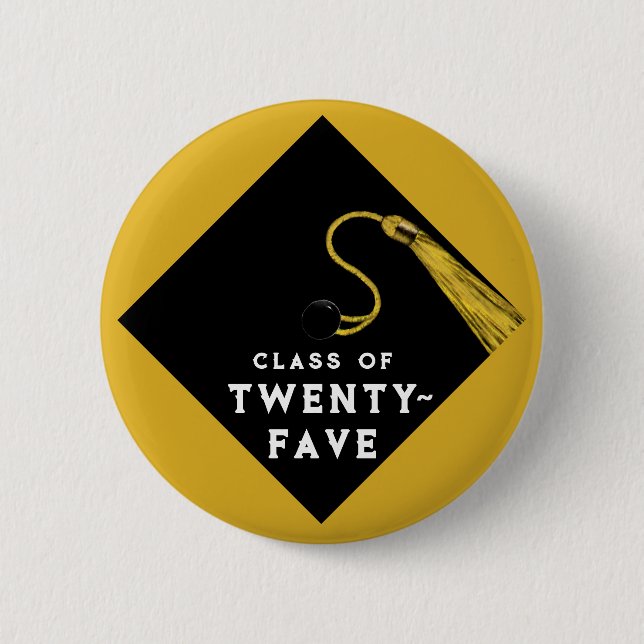 Chapa Redonda De 5 Cm Regalo Keepsake de la graduación 2025 (Anverso)