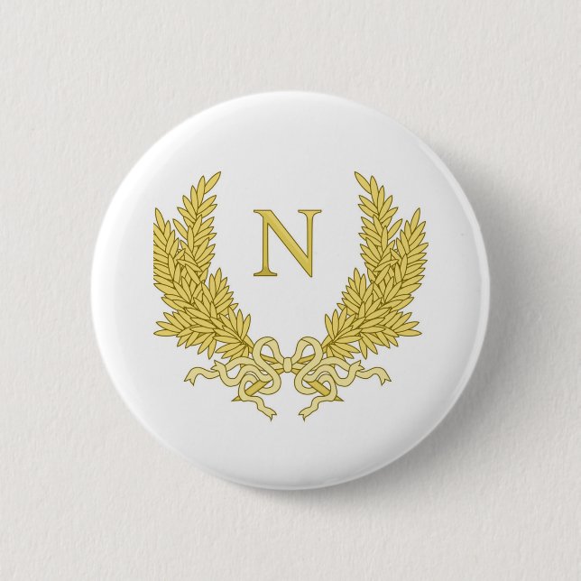 Chapa Redonda De 5 Cm Regalo Napoleón Bonaparte: 1.o insignia Napoleón (Anverso)
