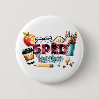 Chapa Redonda De 5 Cm Regalo para maestro | Maestro de educación especia