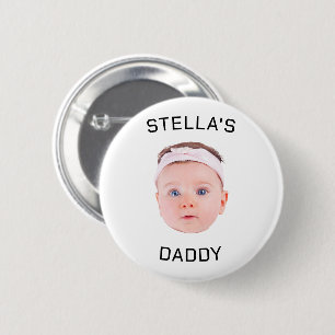 Chapa Redonda De 5 Cm Regalo personalizado de papá con foto de bebé