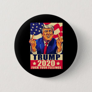Chapa Redonda De 5 Cm Regalo Republicano de Trump Dedo Medio a Tus Senti