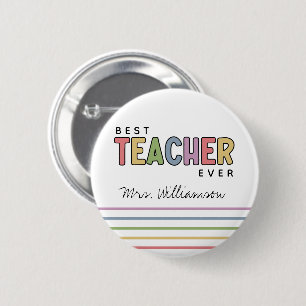 Chapa Redonda De 5 Cm Regalos de Apreciación Colorida del Profesor con N