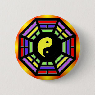 Chapa Redonda De 5 Cm Regalos de Bagua Yin Yang