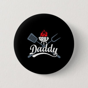 Chapa Redonda De 5 Cm Regalos de Barbacoa Grill Daddy Bbq Hombres Papá D