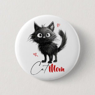 Chapa Redonda De 5 Cm Regalos de Día de la Madre de Cat Mom