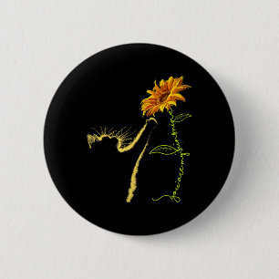 Chapa Redonda De 5 Cm Regalos De Girasol De Gato Para Los Amantes Del Ga