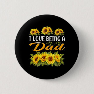 Chapa Redonda De 5 Cm Regalos de girasoles para papá Anuncio de embarazo